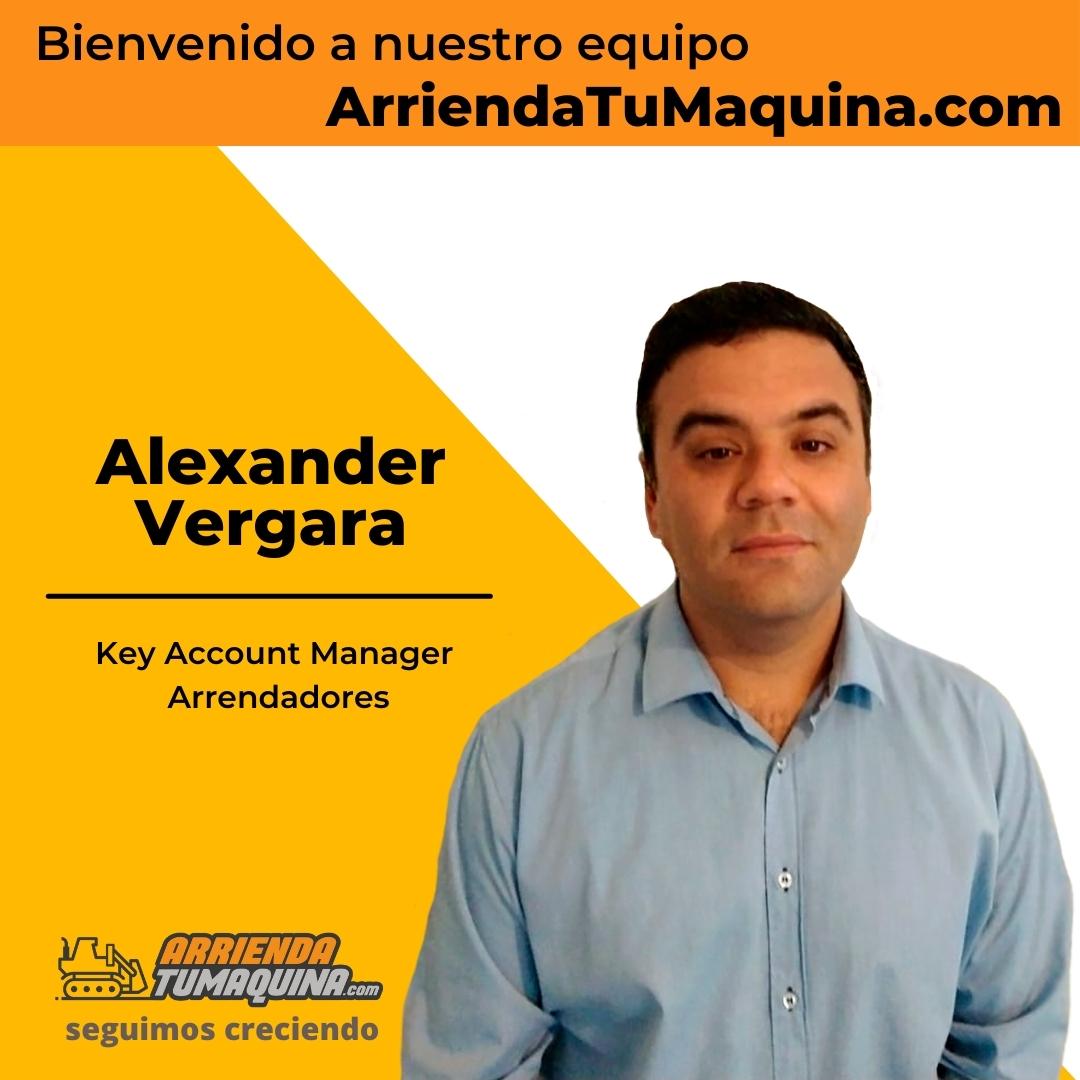 Bienvenido Alexander Vergara arrienda tu maquina